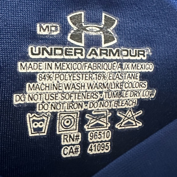 Women’s Under Armour V-Neck Compression Top Royal Blue - Picture 3 of 4